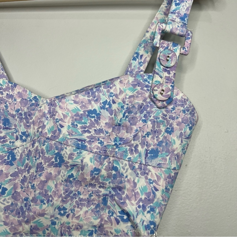 For Love And Lemons Lou Purple Bustier Crop Top size xsmall - Picture 6 of 8